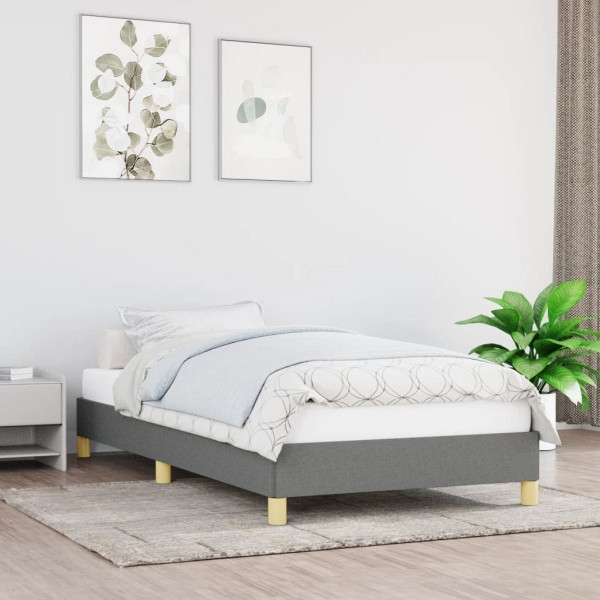vidaXL Bettgestell Dunkelgrau 80x200 cm Stoff, Polyester, 346771