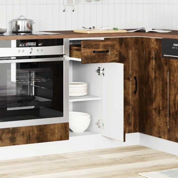 vidaXL Küchenunterschrank Kalmar Räuchereiche Holzwerkstoff, 853462