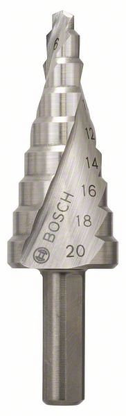 Bosch Stufenbohrer HSS, 4 - 20 mm, 8 mm, 70,5 mm, 9 Stufen, 2608597519
