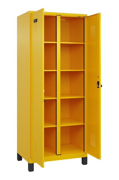 C+P Wäsche-Spind Evolo PLUS, mit Füßen, 2 Abteile, 1950x800x500mm, 1023/1023, Verschluss Drehriegel, 049012-22B S10022