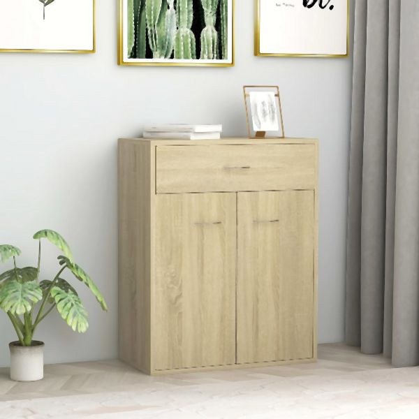 vidaXL Sideboard Sonoma-Eiche 60x30x75 cm Holzwerkstoff, 800714