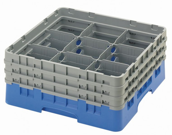 Cambro Spülkorb mit 9 Fächer Camrack® 17,4 cm Blau, 9S638168