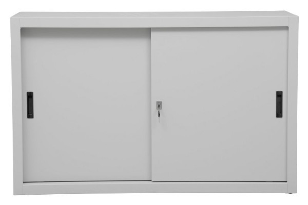 Gürkan Schiebetürenschrank, 45 x 120 x 75 cm, Lichtgrau, Fachboden Stück 1, SLC.0712, 100266