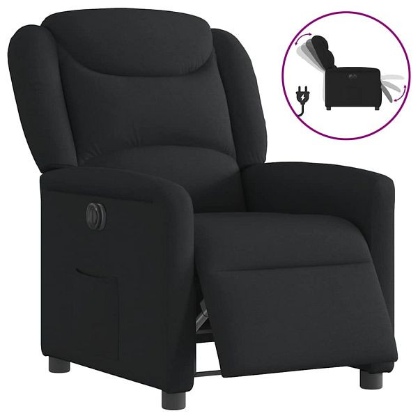 vidaXL Relaxsessel, Elektrische Liegefunktion, Schwarz Stoff, 3303176