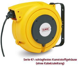 ELMAG Automatische Kabelaufroller ZECA 'DATAFLUX', 471205, 9+1 Meter, 12x0,5 mm², IP 42 (ohne Zuleitung, Stecker und Kupplung), 44296
