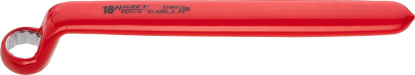Hazet Einringschlüssel, schutzisoliert, Außen-Doppel-Sechskant Profil, 18 mm, 630KV-18