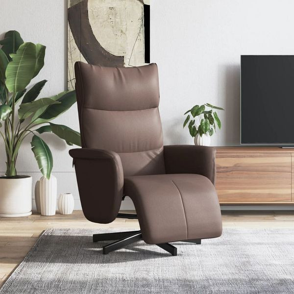 vidaXL Relaxsessel mit Fußteil Braun Kunstleder, 356586