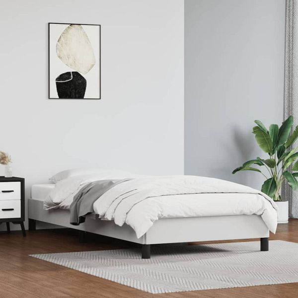 vidaXL Bettgestell Weiß 80x200 cm Kunstleder, 346869, 8720287169185
