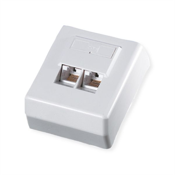 ROLINE Kategorie 6 (Class E) Dose, ungeschirmt, Aufputz, weiß, 25.16.8394