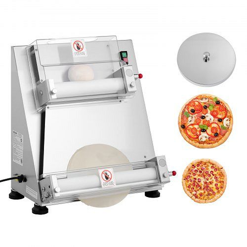 VEVOR elektrische Pizzateigpresse 355,6 mm, 390 W Edelstahl, Chapati-Presse, einstellbare Dicke, 260 Stk./h, DDPSBYMJBXGYOXC3A001V2