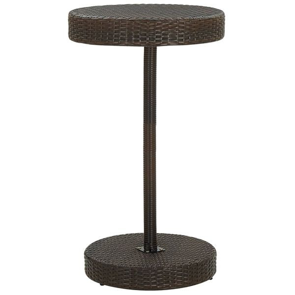 vidaXL Gartentisch Braun 60,5x106 cm Poly Rattan, 45855