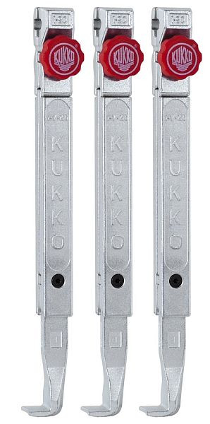 KUKKO 3 schnellverstellbare Abzughaken (Satz), Hakenlänge: 200 mm, 1-192-S