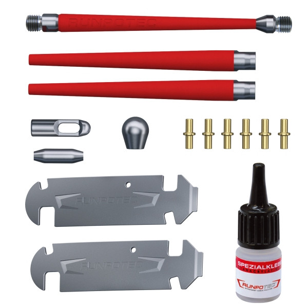 Runpotec Reparatur-Set GF3, Gewinde RTG Ø 6 mm, 15-teilig für Glasfaserstab Ø 3 mm, 20819
