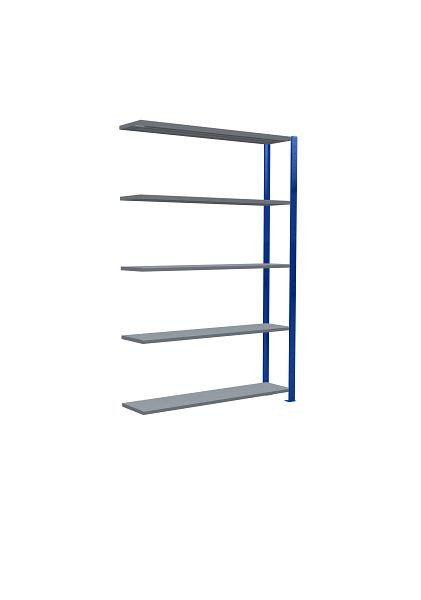 Schulte Anbauregal, Steckregal MULTIplus250, 2000 x 1300 x 300 mm, 5 Fachböden, Kreuzstrebe, RAL 5010 enzianblau/verzinkt, 12935-130-B