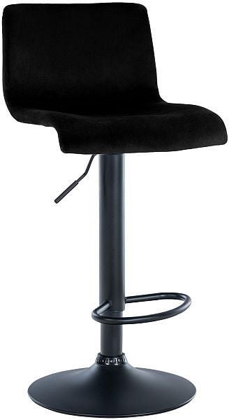 CLP Barhocker Hoover Samt B, schwarz, 327038, 4255716370565