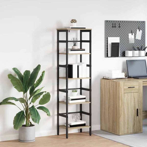 vidaXL Bücherregal Sonoma-Eiche 40 x 29,5 x 149 cm Holzwerkstoff, 883911