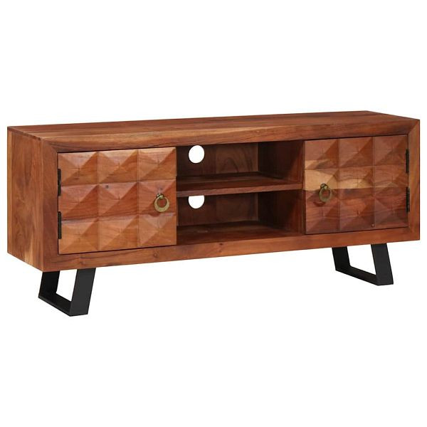 vidaXL Medienlagerungsschrank & Regal mit Tür Braun 112 x 30 x 48 cm, 4104019