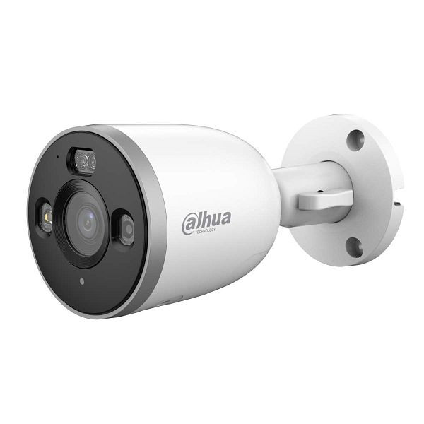 dahua Bullet D1 5 MP WLAN (Wi-Fi-6) Überwachungskamera mit Personenerkennung, Farb-Nachtsicht, Abwehrfunktion durch Lichtsignal und Alarmsirene, dbd15w