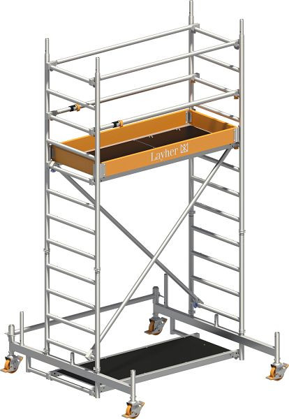 Layher Gerüst Uni Leicht P2 mit Uni Telegeländer, Max. Plattformhöhe: 2,26 m, 1413202