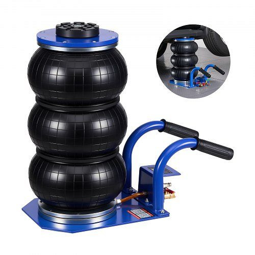 VEVOR pneumatischer Wagenheber 3 t mit 6 Stahlrohren, kurzem Griff, Dreifachbeuteln, 45 cm Hubhöhe, für Pkw, SUVs, Werkstatt, QNQJDLSSTS3TYUQGF001V0