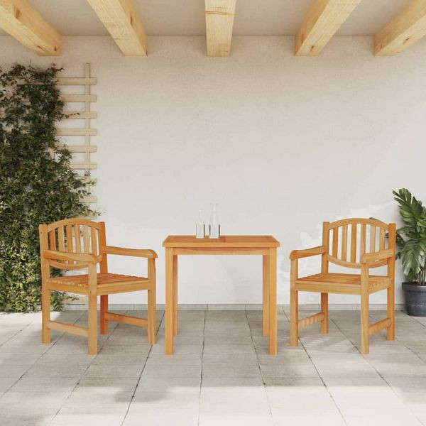 vidaXL 3-teilig Garten-Essgruppe Massivholz Teak, 3157923