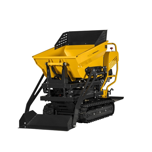 LUMAG Vollhydraulischer Benzin-Miniraupendumper mit Kettenantrieb, Honda Motor, Schaufel Selbstlader und High Tip, VH500NPROGXHTS