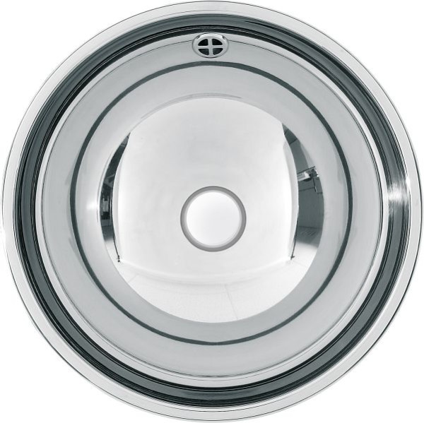 KWC Rundbecken, Rondo, Edelstahl, 388x152 mm, Überlauf, hochglanz, 2000056428