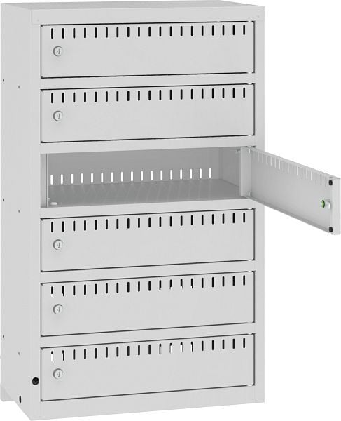 Eurobox Elektro-Ladeschrank/ E-Bike-Akku-Ladestation, 6 Fächer, wandhängend, 1300-055106