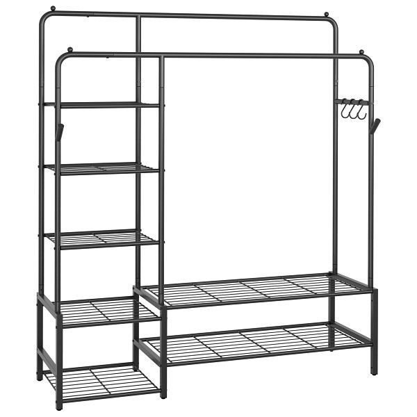 SONGMICS Kleiderregal, Schwarz, 115,8x45x172,8 cm, HSR182B01
