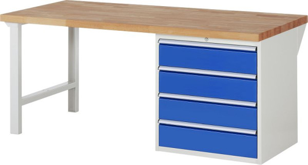 RAU Werkbank Serie 7000 - Modell 7609, B2000 x T900 x H890 mm, Systemunterbau B2000 x T850 x H850 mm, 03-7609A1-209B4M.11