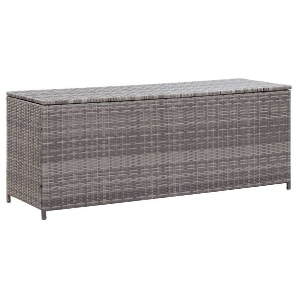 vidaXL Gartenbox Grau 150x50x60 cm Poly Rattan, 46462