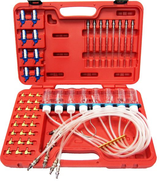 Busching Injektorrücklaufmengen-Messgerät BigCase, Denso C3, C1, Siemens C3, Delphi und Bosch, 100582