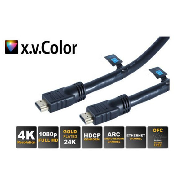 shiverpeaks BASIC-S, HDMI A-Stecker auf HDMI A-Stecker, vergoldete Kontakte, ULTRA HD, 3D, HEAC, Redmere Chip, 20m, BS77478-20-RM