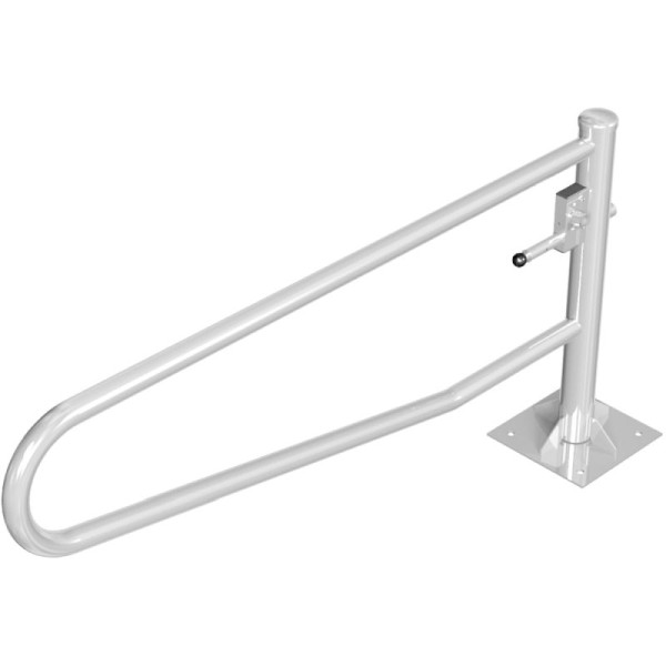 Stein HGS Drehbare Gatterschranke 360°, 2000 mm / ohne Farbe, DK nach DIN 3223, inkl. Dreikantschlüssel, zum Aufdübeln mit Bodenplatte 360x360mm, 413.201fp