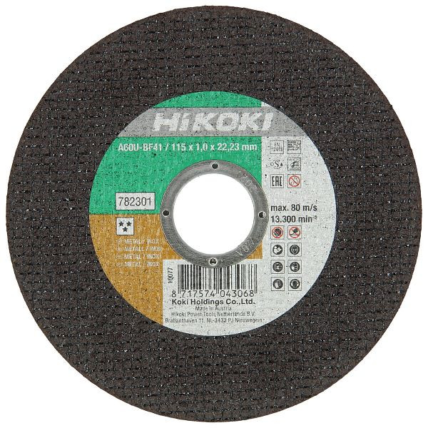 HiKOKI Trennscheibe 115x1,0x22,23 mm, Brilliant, Inox, F41, 782301