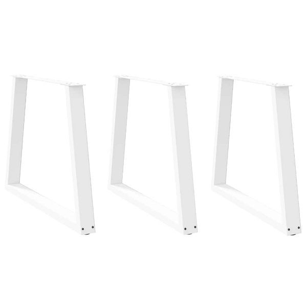 vidaXL Esstisch Beine V-Form 3 Stück Weiß 70x(72-73,3) cm Stahl, 4012585