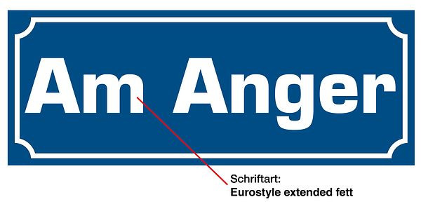Schilder Klar Straßenbennungsschilder 2mm Alu, 600x150x2 mm Aluminium 2 mm, 3240/52