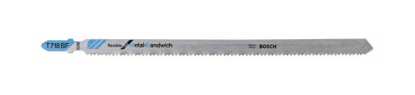 Bosch Stichsägeblatt T 718 BF Metal-Sandwich, 3er-Pack, VE: 5 Stück, 2608636335