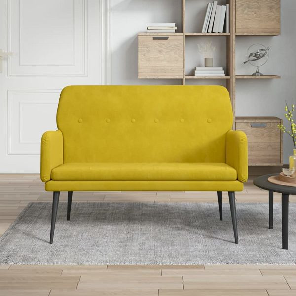 vidaXL Sitzbank Gelb 108x79x79 cm Samt, Polsterung: Schaumstoff, 351420