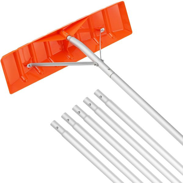 VEVOR Schneeschaufel Dach 64 cm, Einstellbereich 1,52 bis 6,4 m, aus Aluminium und ABS Schaufel, Rutschfester Griff, WDP21YCGBSSLMREGAV0