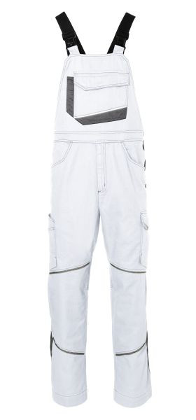 Kübler ICONIQ cotton Latzhose, Farbe: weiß/anthrazit, Größe: 31, 3140 1301-1097-31