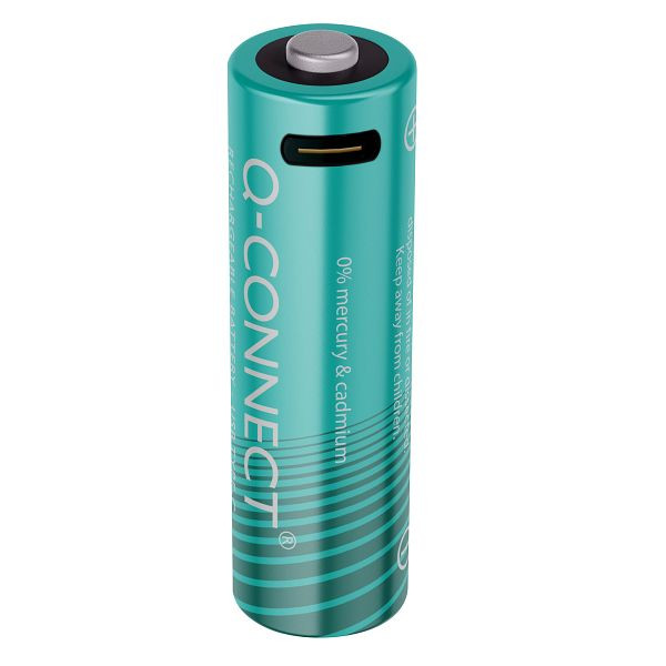 Q-Connect Akku-Batterien Rechargeable - Mignon/AA/HR6, 1,2 V, 4 Stück, KF14129