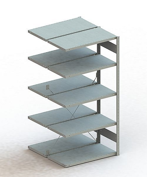 Meta S3 Steckregal CLIP 230 DAR 2000x1000x500 mm, verzinkt, Bodenanzahl: 2 x 5, 200180836