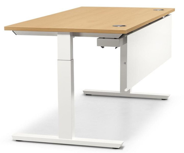 Deskin Knieraumblende 1600 PROFI M, Metall Weiß RAL 9016, H 350 x B 1446 x T 16 mm, 288949