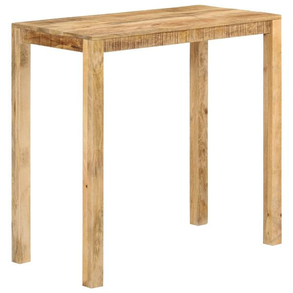 vidaXL Bartisch 112x55x108 cm Massivholz Mango, Material: Massives Mangoholz mit natürlichem Finish, Eisen, 350317