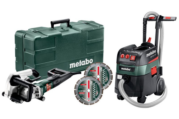 metabo Mauernutfräse MFE 40 + Allessauger ASR 35 L ACP Set Kunststoffkoffer, 691058000