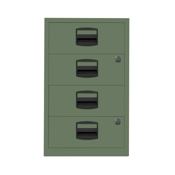 Bisley Home Beistellschrank PFA, 4 Universalschubladen, 623 olivgrün, PFA4S623