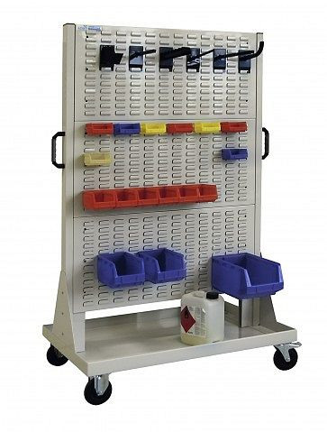 ADB Rollwagen 6 Schlitzplatten, Gesamtmaße (H x B x T): 1710 x 1065 x 730 mm, Farbe: lichtgrau (RAL 7035), 19762