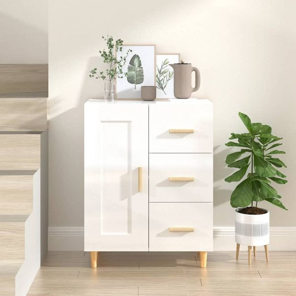 vidaXL Sideboard Hochglanz-Weiß 69,5x34x90 cm Holzwerkstoff, 812228