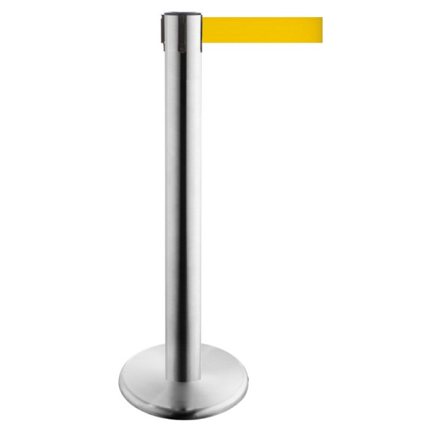 Stein HGS Personenleitsystem -P-Line Titan-, edelstahl, signalgelb, mit Gurtendstück (Standard), 15692-1202